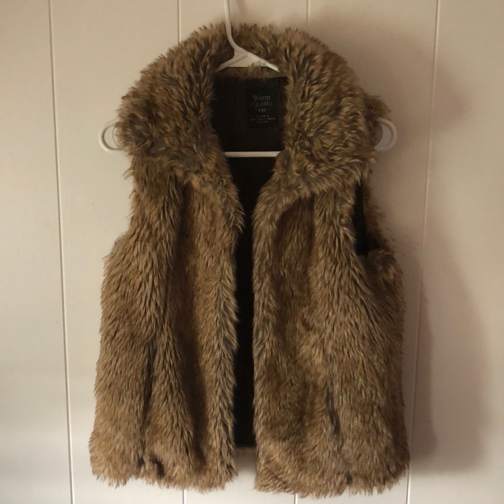 ZARA Faux Fur Vest